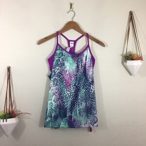 NWT Fabletics Norwalk purple tank top with bra